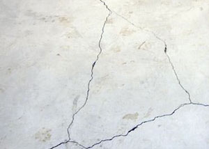 cracks in a slab floor consistent with slab heave in Opelika.