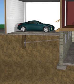 Graphic depiction of a street creep repair in a Talladega home
