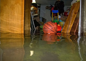 Flooded basement in Birmingham